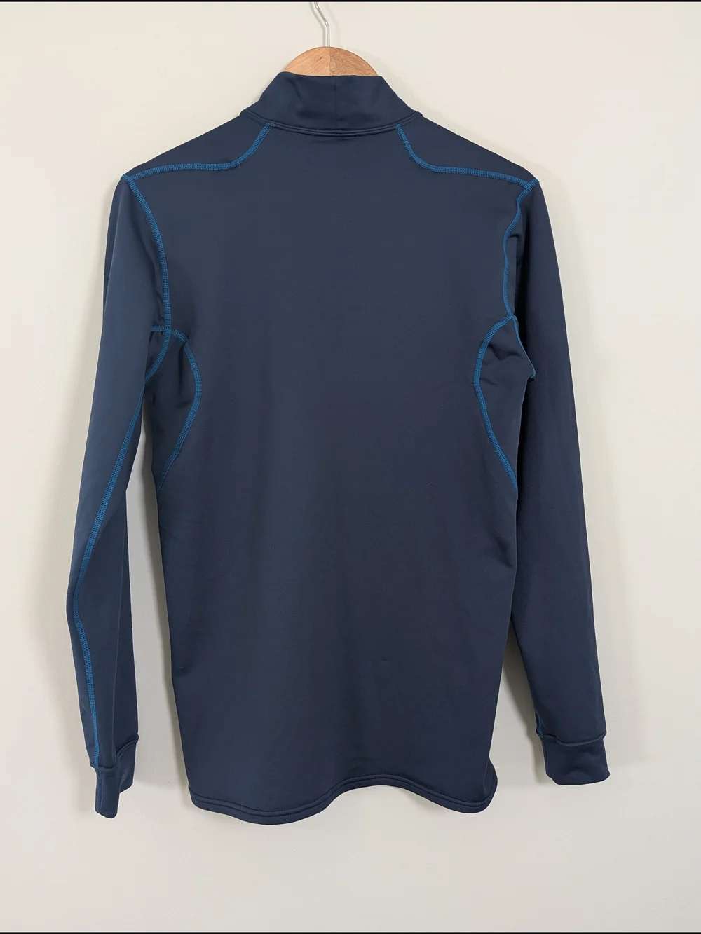 Nike Pro Therma FIT Men's Large Navy Blue Long Sleeve Mock Neck Shirt